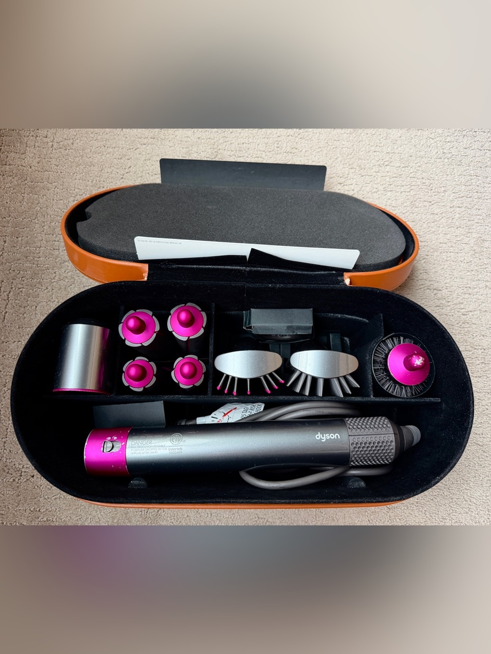 Dyson Airwrap w/ Barrel & Brush Attachments and Storage Case (Tested)